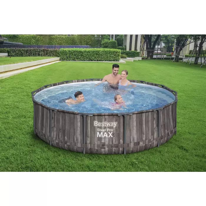 Каркасный бассейн Steel Pro Max 427х107см, 13030л, фил.-насос 3028л/ч, лестница, тент, Bestway, 5614Z BW фото 6